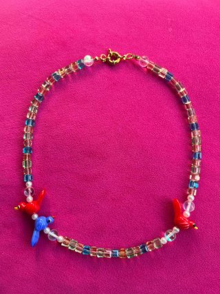 Collar de Pajaritos en Cristal Murano