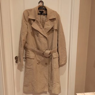 Abrigo Cruzado Beige Mango