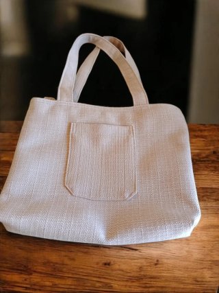 Bolso de tela beige y Azul turquesa  5 € unidad