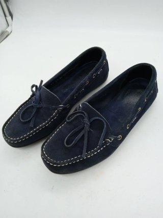 Mocassini Frau in pelle blu n.38