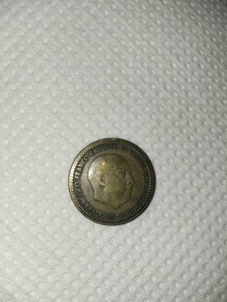 Moneda de 1 Peseta de 1953 estrellas 19-56