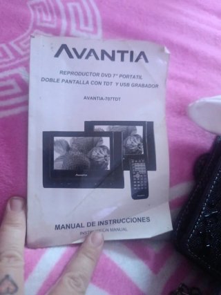 Reproductor DVD Portátil Avantia 7 Sim mando