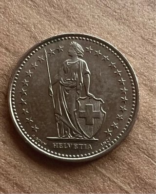 Moneda 1/2 Franco Suizo 1989