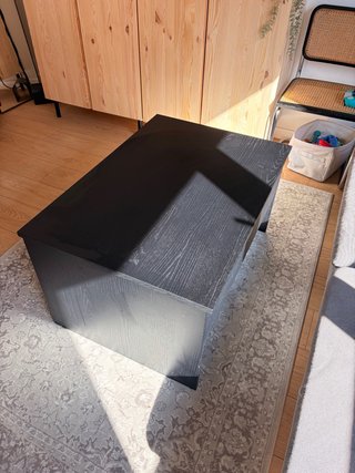 Mesa de centro elevable Ostavall negra