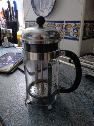 Cafetera de émbolo de cristal