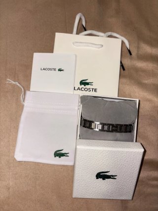 Pulsera Lacoste Plateada para hombres