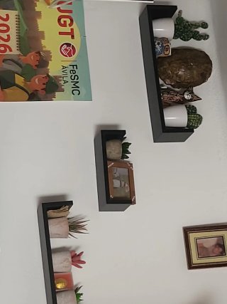 Set de 3 Estanterías de Pared Negras