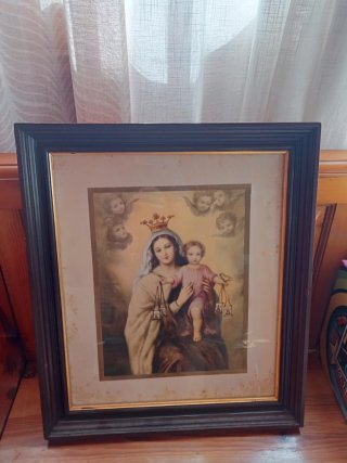 Cuadro Religioso con Marco Oscuro