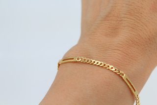 Pulsera Barbada Mujer Oro 18 Kilates.Ref:05-00245.