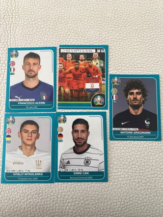 Lote de 5 Cromos UEFA EURO 2020