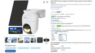 Cámara Vigilancia EZVIZ 6MP Solar 4G WiFi