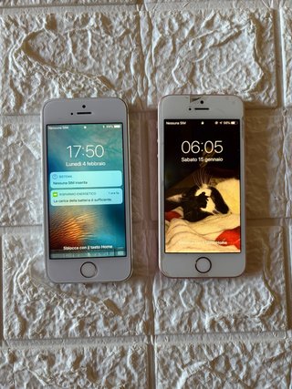 Lotto 2 iPhone: SE Rosa + 5s Grigio