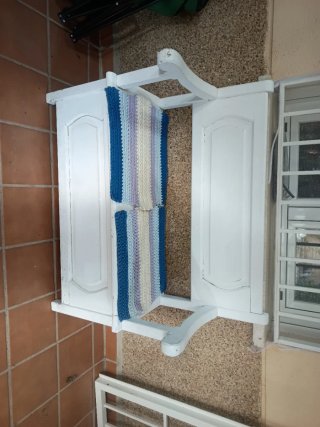 Banco de Almacenaje de Madera Blanco