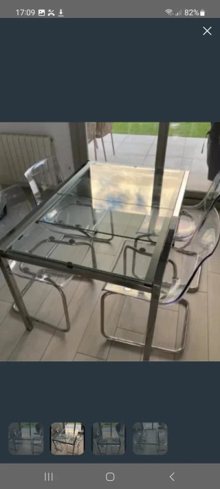 Mesa de Comedor con Estructura Metálica