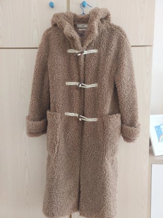 Abrigo Borreguito Mango Camel