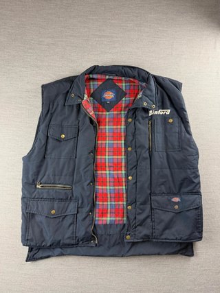 Vintage Navy Blue Down Vest Dickies Premium