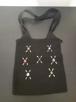 Bolso de Crochet Negro