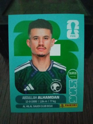Cromo Panini Abdullah Alhamdan - Mundial 2022