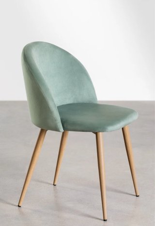 Silla Sklum de Terciopelo Verde