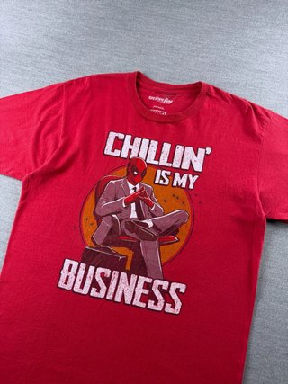 Vintage Graphic T-Shirt Deadpool Chillin Is My