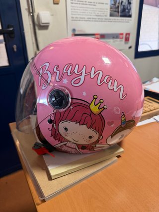 Casco de Moto Infantil Rosa para niña