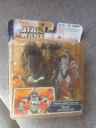Figura Star Wars Clone Wars Durge con Swoop Bike