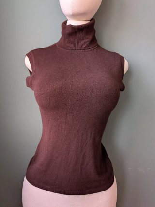 Jersey sin mangas marrón