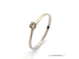 sortija oro 18k con piedra con diamante