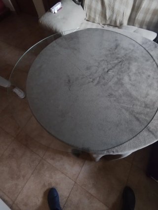 Cristal de mesa redondo 90 cm