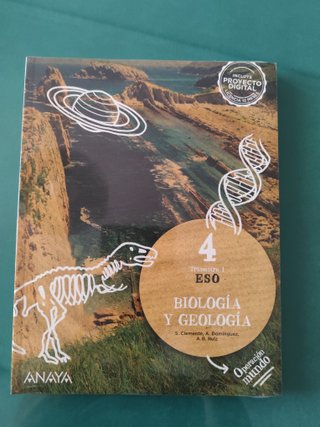 SIN ESTRENAR Libro Biología y Geología 4 ESO Anaya
