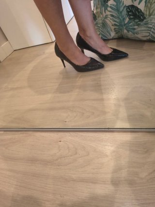 Zapatos de Tacón Charol Negro