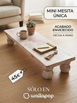 Mesita decorativa 100x100 madera de calidad.