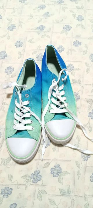 Zapatillas mujer tipo Converse Azul y Verde Talla