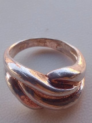 Anello intrecciato argento