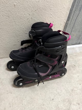 Patines en línea Oxelo negros y rosas talla 40