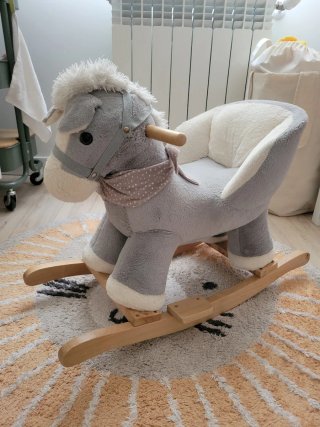 Caballito Mecedora Infantil Gris