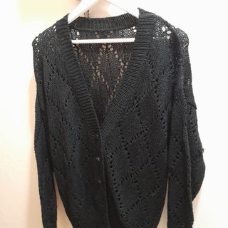Chaqueta de punto negra