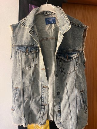 Chaleco vaquero Pull&Bear azul
