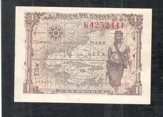 Billete 1 Peseta 15 Junio 1945