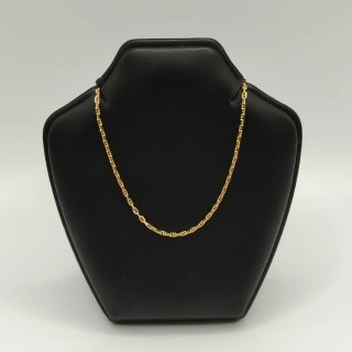 00863 CADENA FORZADA CON BARRA DE ORO DE 18K- 50CM