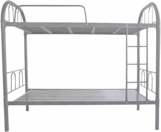 Letto a castello in metallo con finitura elettrostatica, ideale per camere giovanili, appartamenti o case secondarie.