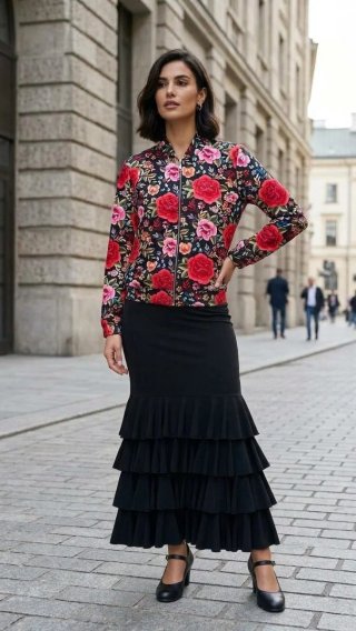Chaqueta Bomber Estampado Floral