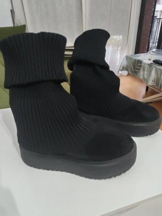 Botas calcetín negras BERSHKA Talla 37