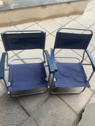 2 Sedie da Spiaggia Pieghevoli Blu senza Spedizione