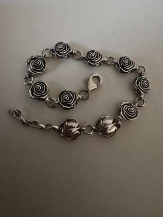 Pulsera Midnight Rose de Plata
