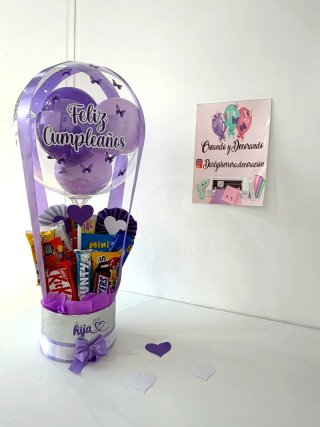 Arrego de Globo con chucherías.