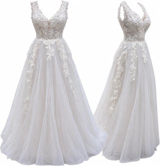 Vestido de novia con encaje