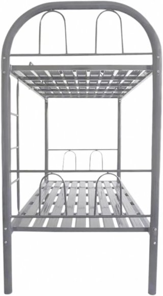 Letto a castello in metallo con finitura elettrostatica, ideale per camere giovanili, appartamenti o case secondarie.