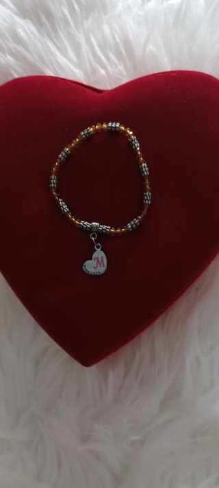 Pulsera Ajustable con Colgante de Corazón
