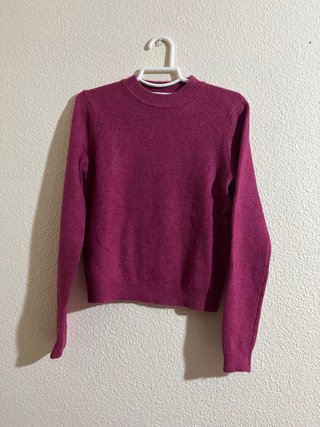 Jersey de Lana Burdeos Rosado